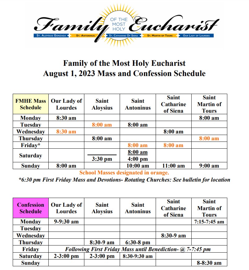 st. martin of tours mississauga mass schedule